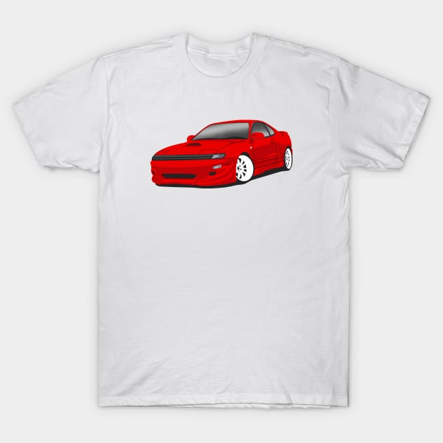 Red Toyota Celica T-Shirt by Rebellion Store